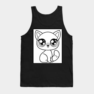 Cute Kitten With Big Eyes Tank Top